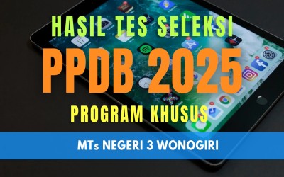 HASIL TES SELEKSI PPDB PROGRAM KHUSUS GELOMBANG 2
